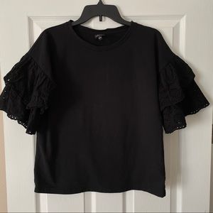 Ruffled sleeve top